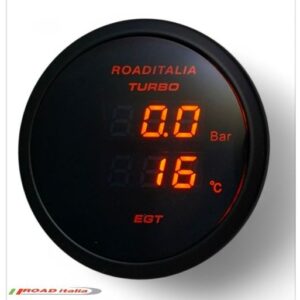 Turbo/temperatura gas EGT scarico 52mm Road Italia doppia lettura sonda K Rosso