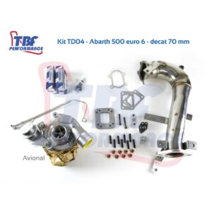 Kit TD04 Avional Abarth 500 E6 (Non sensori) potenze 250/260 cv TBF Performance