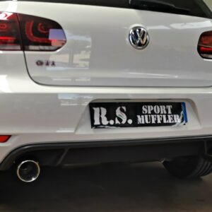 Terminale diretto libero 60/63mm doppio R.S. Muffler GOLF 6/7/7,5 Finalini 100mm