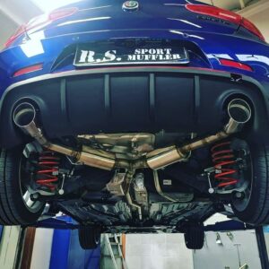 Terminale silenziato doppio R.S. Muffler Alfa Romeo Giulietta finalini 100mm
