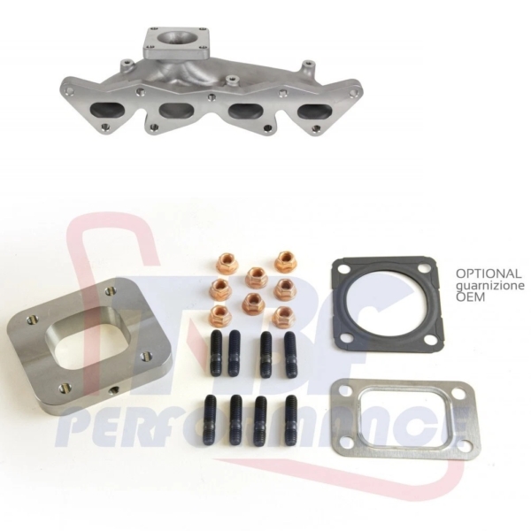 Collettore acciaio 1.4828 + KIT Flangia EGT TD04/GBC 500 Abarth T-Jet/Multiair