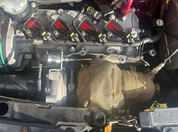 Protezione coperta termica turbo 595 Racing Parts 500/595/695/ Abarth e T-Jet Abarth 1.4 turbina TD04 - immagine 5