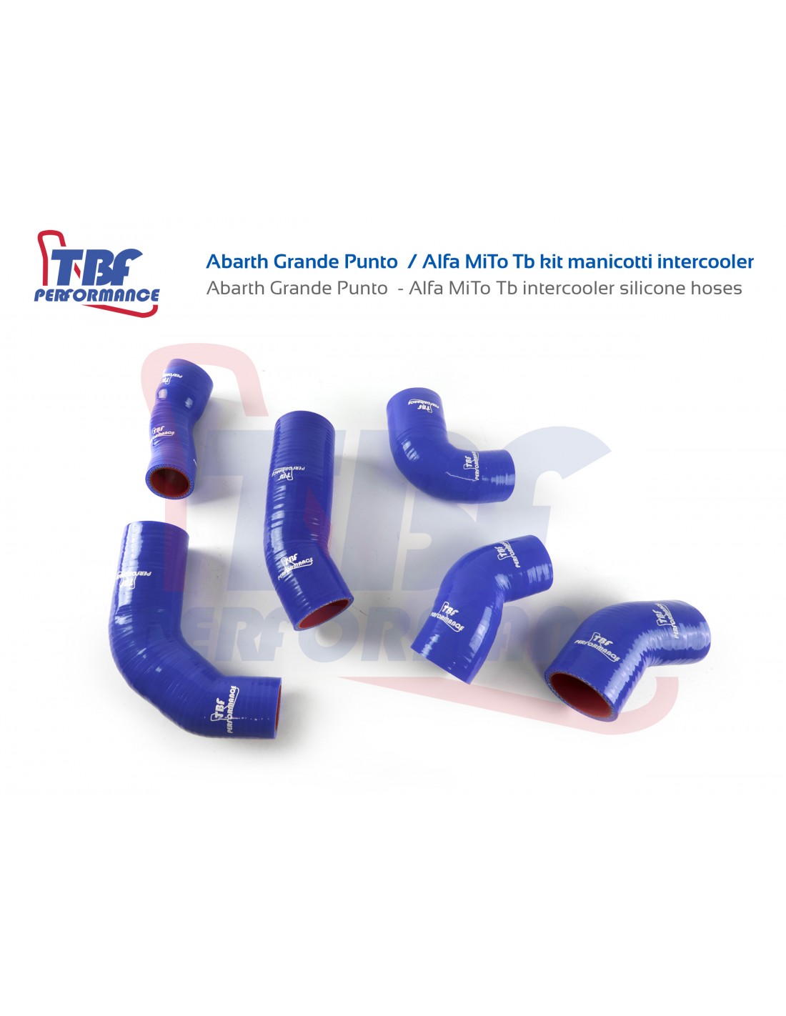 Kit manicotti intercooler silicone Abarth Grande Punto/Alfa MiTo TB TBF Performance - immagine 3