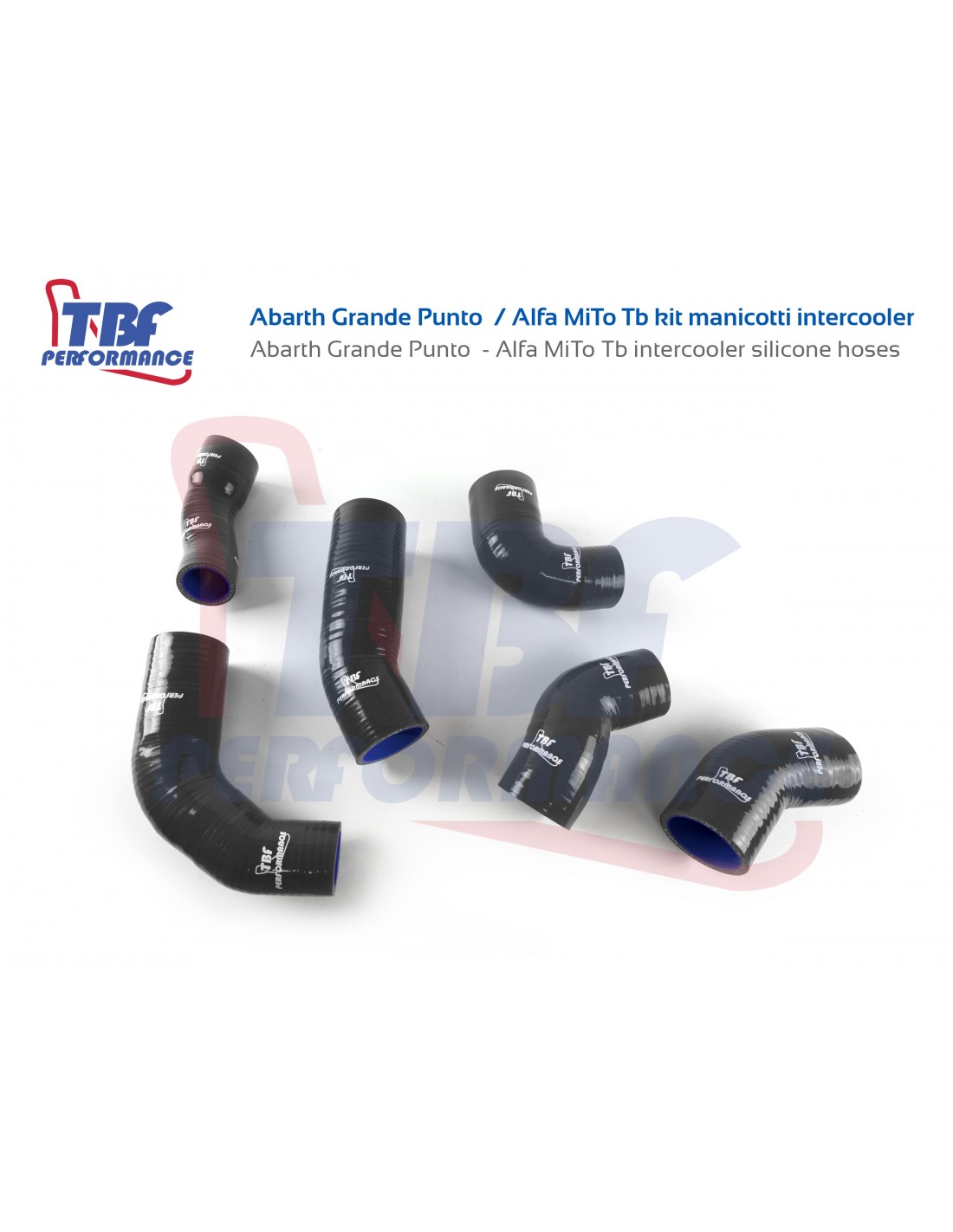 Kit manicotti intercooler silicone Abarth Grande Punto/Alfa MiTo TB TBF Performance
